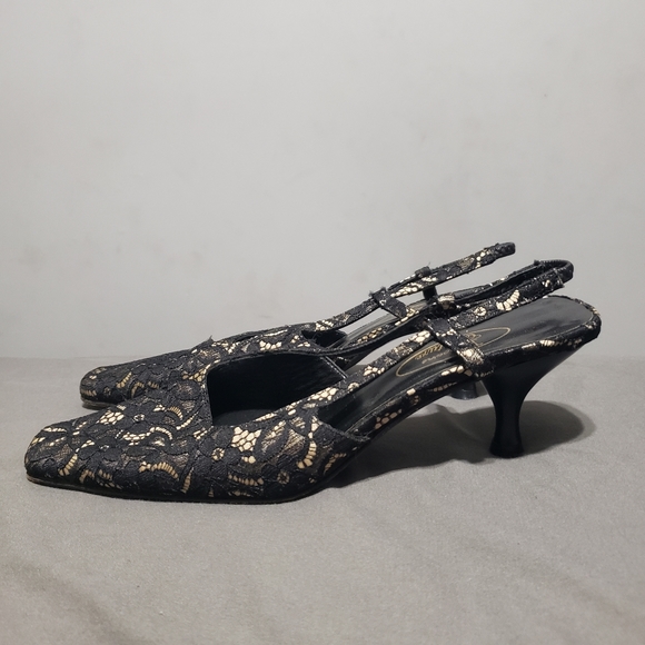 Browns Couture Lace patterned heels size 7.5 - Picture 6 of 13